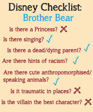 Disney Checklist Brother Bear